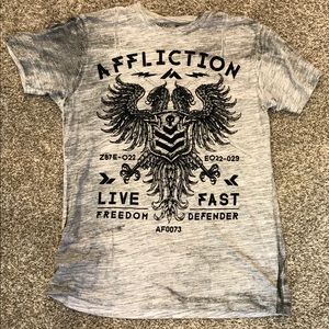 Affliction grey T-shirt size Large